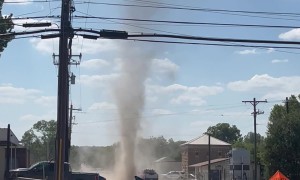 Fast Dustnado In Baird, Texas