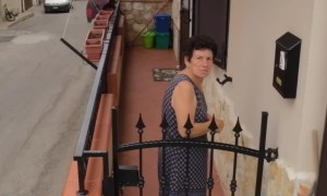 Grandma Frightened by Drone