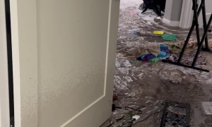 Storm water Blasts Through Window