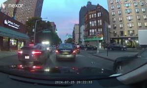 Mercedes Driver Slams Head-On Into Cop Car