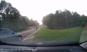 Dashcam Footage of Rollover Accident In Kosciusko