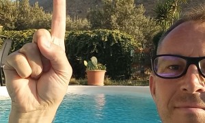 Dragonfly Lands on Guy's Finger