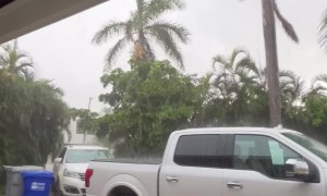 Lightning Strikes Outside Pompano Beach Garage