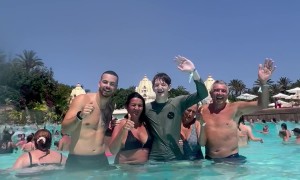 Wave Crashes Family Photo