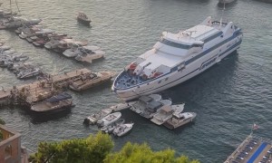 Ferry Collides With Smaller Boats In Sorrento Port