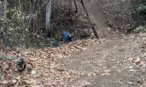 Woman Falls Off Mountain Bike