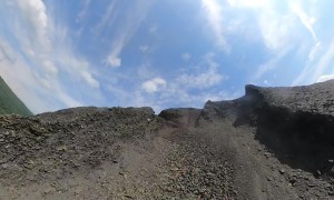 Dirt Biker Runs Out of Hill