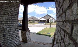 Trampoline Flies Over Home