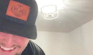 Pup Jumps for Joy as Dinner's Served