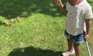 Girl Is Scared of Her Own Shadow