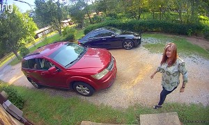 Shoe Goes Flying As Mom Falls