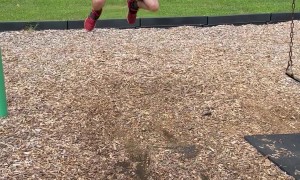 Man Falls Out of Swing