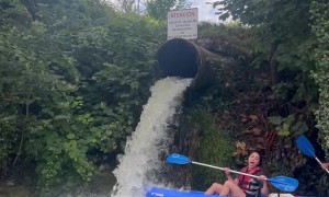 Waterfall Is Actually Wastewater Pipe