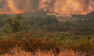 Airport Fire in Lake Elsinore, California