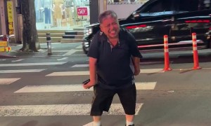 Agitated Man Can't Hail A Taxi
