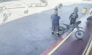 Accidental Throttle Grab Sends Man Flying