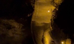 Crashing Waves Threatens to Wash Away SUV