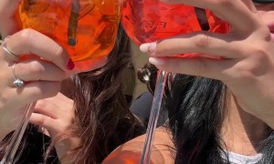 Drink Glass Breaks During Cheers