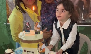 Birthday Girl Takes a Tumble