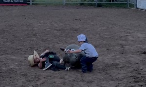 Future Bull Rider in Training