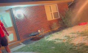 Lighting Fire Sends a Shockwave Through Yard