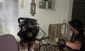 Motorboat Used to Extinguish House Fire Amid Hurricane Helene Aftermath