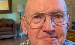 Papa Uses Tape to Hold His Glasses Up