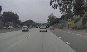 Sudden Swerve And Stop Causes Chain Reaction Wreck
