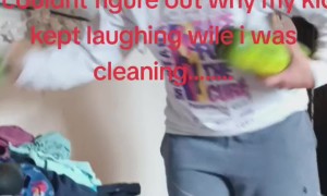 Mom Doesn't Know Why Son Is Laughing