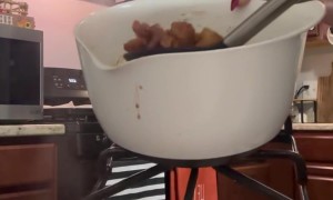 Plastic Bowl Gets Stuck to Burner Grate