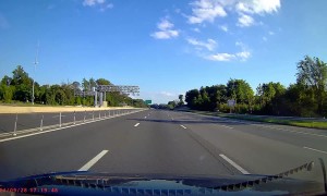 BMW Loses Control and Collides With Two Vehicles on the Interstate