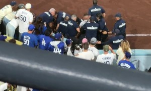 Security Gets Involved at Dodgers Stadium