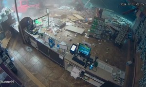 Jeep Crashes Through Pharmacy