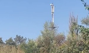 Combat Drone Blows Up Mobile Communications Tower