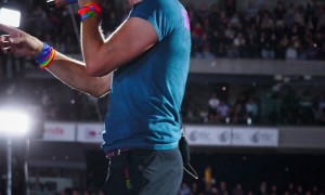 Coldplay Singer Falls Into Hole on Stage