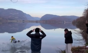Rope Swing Fail at Lake Bohinj