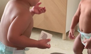 Twin Babies Have an Argument
