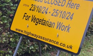 Road Closed For Vegetarian Work