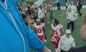 Chiefs Player Catches Boy Falling From Stands