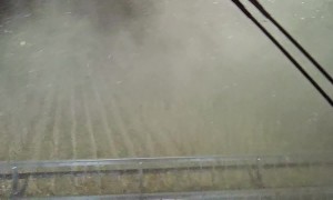 Driving a Combine Through 50 MPH Winds