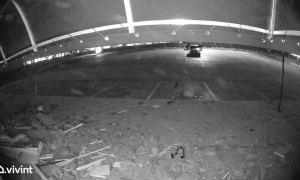 Security Camera Captures High Speed Crash Into Building
