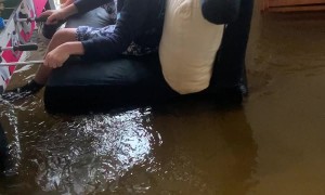 Floating Couch In Flooded Home