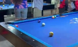 Failed Billiards Shot Bounces Back To Trick Shot