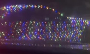 Car Covered In Christmas Lights