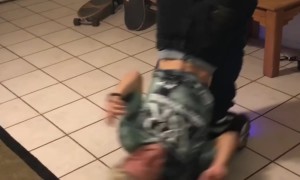 Hoverboard Stunt Hits Side Table