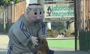 Dr. Simi Mascot Plays With Stray Dog