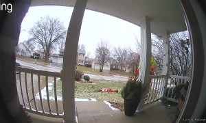 Man Prepares For Ice, Falls Anyway