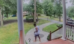 Brothers Keeping Slipping On Slick Steps