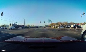 Three Car Wreck at Busy Intersection