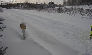 Snowmobile Rear-End Collision